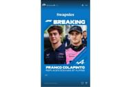 Damon Hill reacts to Alpine switching drivers mid-season (@96f1champ on Instagram)